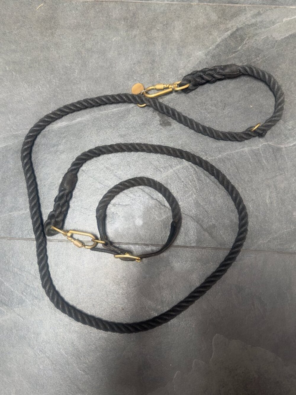 FOUND MY ANIMAL Nantucket Up-Cycled Rope Dog Leash & Collar
